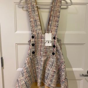 Zara overall mini dress w/ tags